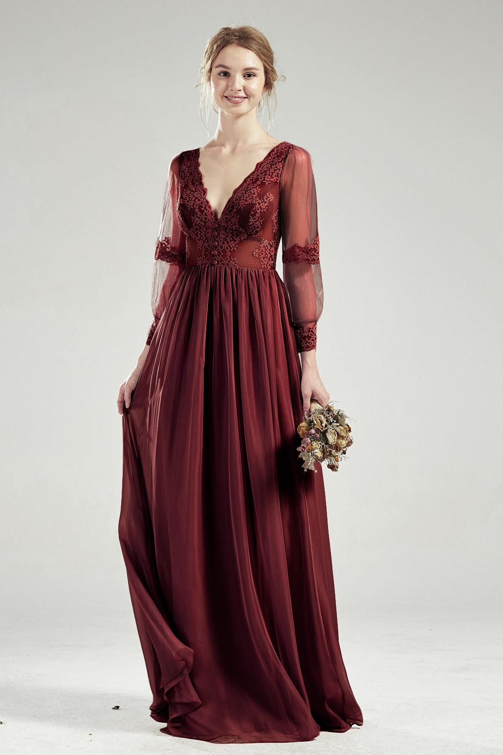 Burgundy lace hot sale boho dress